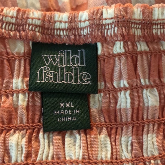 Wild Fable Gingham Sleeveless Peplum Top XXL - Picture 5 of 7